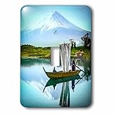Scenes from the Pastマジックランタンスライド – ヴィンテージJapanese Boating Under the WatchのMT。Fuji古い日本 – 照明スイッチカバー – 