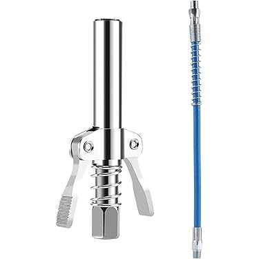 thumbnail image 2 of Grease Gun Coupler, Strong Lock On Greases Gun Couplers With 12" Spring 2 of 14
