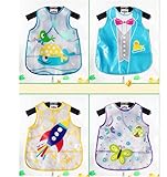 EVA エプロン 袖なし ベビー 前身頃防水タイプ 4枚組セット Series 4