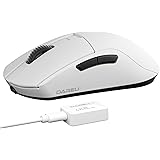 DAREU A950PRO ゲーミングマウス 4K無線 55g超軽量 ワイヤレス PAW3395センサー 26000DPI 2.4G/Bluetooth/USB接続可能 急速充電式 4000Hzレシーバー付き 白/ホワイト【1年間メーカー保証】