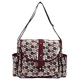 Bellotte Fashion Tote Diaper Bag, Red Rose