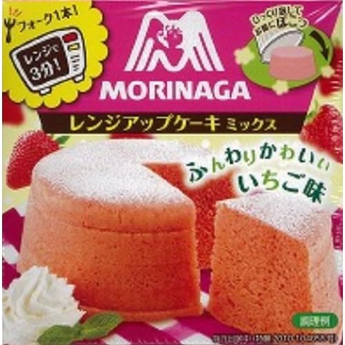 森永製菓 レンジアップケーキミックス ふんわりかわいいいちご味