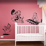 Wall Decal Vinyl Sticker Decals Art Decor Design Alice in Wonderland Rabbit Cat Clock Have Ou Gone M