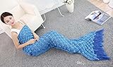 1 タッセル nitting 毛布マーメイドテールスカーフソフト手かぎ針編み女性ソファ暖かいブランケット空気期待するほど贅沢ではないマーメイドテールブランケットの多数の状態ブランケット