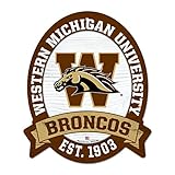 11 x 13 Western Michigan Broncos木製Street Sign