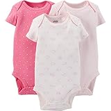 Child Of Mine Made By Carter's Baby Girls' Short Sleeve Bodysuits (0-3 Months) by Carter's