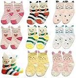 Toptim Non-skid Baby Socks Girl Toddler Cute Cat Socks 8 Pairs [並行輸入品]