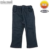 MIAMAIL（ミアメイル） 裏起毛「バックレースポケット」スキニーパンツ・ネイビー 【1603】【C】 90 ネイビー(N)