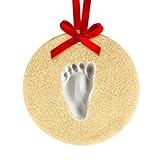 Lil' Peach Glitter Circle Clay Imprint Holiday Keepsake Ornament Gold [並行輸入品]