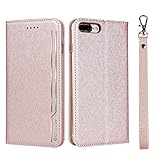 iPhone 8 plus ケース/ iPhone 7 plus ケース アイフォン 7プラス 8プラス ケース iphone7plus iphone8plus ケース 手帳型 iphone8 plus 8plus ケース iphone7 plus 7プラス 8プラス ケース 7plus 適用 【iCoverCase】 内蔵マグネット スマホケース カード入れ付き スタンド機能 スプラット同梱 表面研磨 スクラブ処理 砂地の質感 ピンク