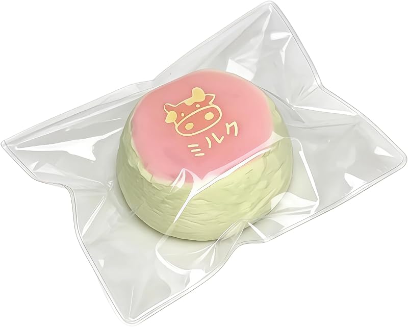 スクイーズ ケーキ 水感もちもち 低反発 ストレス解消 グッズ TPR素材 洗える 伸縮自在 静音 フィジェットトイ 子供 大人兼用 癒し玩具 プレゼント用 8cm 200g (イチゴミルク)