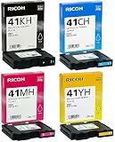 RICOH 純正インク SGカートリッジ GC41H 4色セット (GC41KH / GC41CH / GC41MH / GC41YH) SG 7100 SG 7200対応