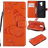 Galaxy J8 2015 PUレザー ケース, Zeebox® 良質 Samsung 収納 ケース 防塵 耐衝撃 マグネット開閉 折り スタンド機能 Galaxy J8 2015 保護 カバー (