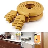 ケガ防止対策 コーナーガード コーナークッション (コーナークッション4M、コーナーガードx8、両面テープ) イエロー 超弾力 家具保護/ケガ防止/ベビー保護