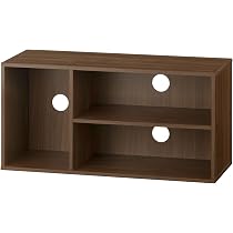 ブラウン木製テレビ台 収納家具　ローチェスト　棚 Amazon｜ぼん家具 テレビ台 32型対応 収納 幅73.2×奥行29.1×高さ36.6cm