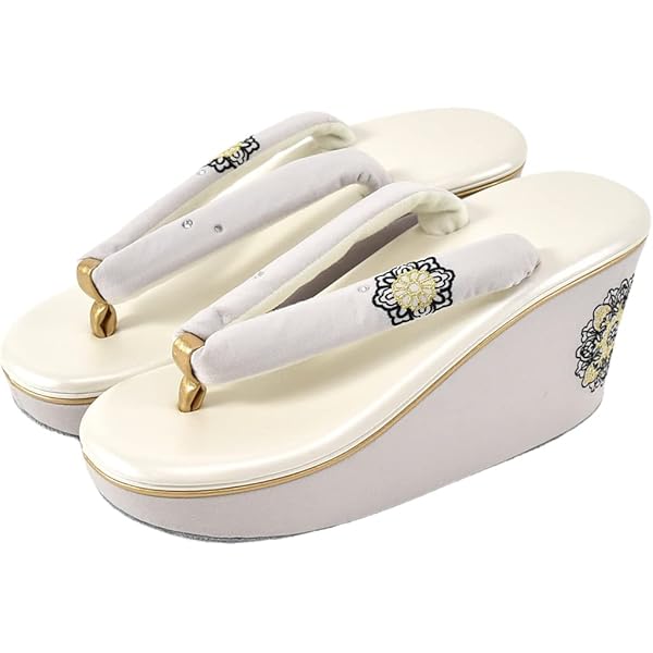 Amazon.co.jp: [和さくら庵] 草履 ぞうり 厚底 ヒール こっぽり風 白台