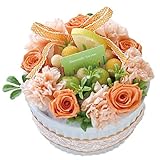 花由 プリザーブド フラワーケーキ ホールタイプ 6.オランジェ フラワーギフト プリザーブドフラワー ブリザードフラワー 誕生日プレゼント 女性 結婚祝い お祝い 花
