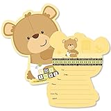 赤ちゃんTeddy Bear – Shaped fill-in招待状 – ベビーシャワー招待カード封筒付き – 12のセット