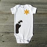 保安官柄ベビーロンパースnewborn-24months(50-95)★可愛いくておもしろい海外デザイン おもわず笑顔になっちゃうユニークなベビー服