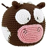 Dandelion Hand Crocheted Roly Poly Rattle Ball, Cow by Dandelion [並行輸入品]