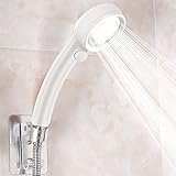 シャワーヘッド 節水ストップシャワーヘッド 360度回転可能 節水 工具不要 取り付けかんたん バス用品 極細水流 低水圧増圧 国際汎用基準G1/2 ストップボタン付き (節水型)