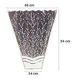 BOPP 袖を包む印刷 / シートの花の袋/花束の袖を包むパッキング 46x14x54 cm (0.04 mm) 10枚 - FLPT-0004 (ホワイト)