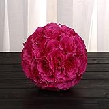 Zehui 7 cmシルクローズボールウェディングキスボールPomander装飾花ウェディングパーティーセレモニー用の装飾 WJ-JU804-03