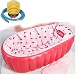 Inflatable Baby bathtub High-end Bathtub Summer Portable Baby Kid Toddler Bath Tub (RED) by VOROSY
