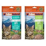 【セット買い】フィーラインナチュラル フリーズドライ キャットフード ビーフ&ホキ(白身魚) 100g + フィーラインナチュラル フリーズドライ キャットフード チキン&ラム 100g