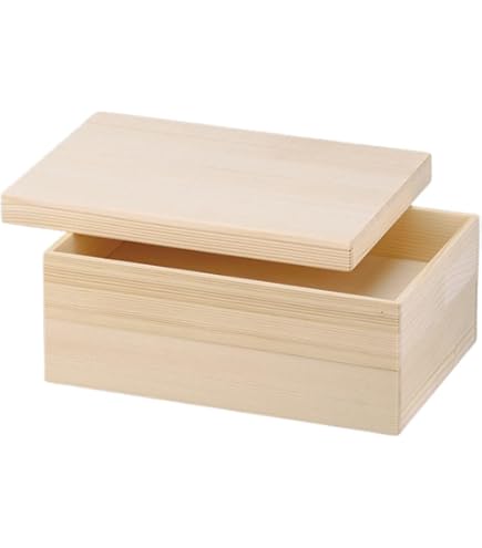 Amazon｜J-kitchens 重箱 1段 木製 樅製尺0正角白木 お重箱 30.0