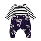 (プタス)Putars ベビー服 子供服 ロンパース 女の子 ボーダー柄 花柄 春 夏 新生児 歩行服 出産お祝い 記念日 プレゼント 0-18ヶ月