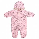 ジャンプスーツ 裏メッシュ ベビー つなぎ カバーオール 小花柄 ピンク 70