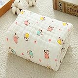 JINALV ベビーケット ガーゼケット 105×105cm ガーゼ タオル 子供 バスタオル ベビー タオルケット 新生児 赤ちゃん 綿 100% フワフワ (ラット)