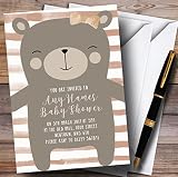 Large Teddy Bear Neutral Invitationsベビーシャワー招待状 80 Invitations