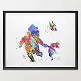 Dignovel Studios 11X14 Winnie the Pooh print Piglet print kids Watercolor print illustration Art Pri