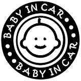 ベイビー イン カー ステッカーbaby in car /車用/シール/ Vinyl//ステッカー/bicr04(黒)