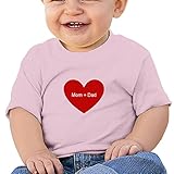1つ2 1幼児新生児ベビーLove Mom and Dad半袖Tシャツ6 – 24ヶ月の5色 24 Months ピンク