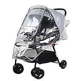 ノーブランド品 　高品質　ベビーカー　乳母車　レインカバー　防風雨　防塵　蚊帳　クリア　2個