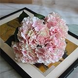 Lorny(TM) 人工花5頭マヨルカシルクフラワーが鮮やかなフェイクリーフ結婚式ホームパーティーの装飾D25秋大きなアジサイ