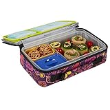 Kids' Bento Box Lunch Kit with Reusable BPA-Free Removable Plastic Containers, Insulated Lunch Bag a
