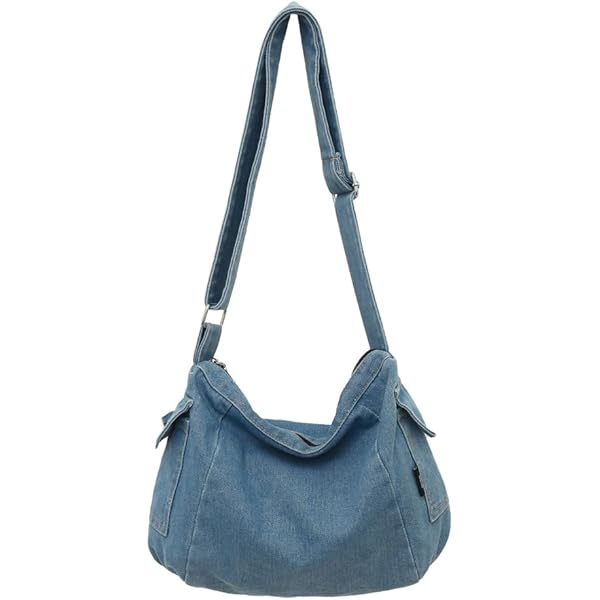 Amazon | [FARFADET] 斜めがけ デニム ショルダー バッグ トート
