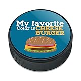 アイスホッケーパック私の好きな色はチーズバーガーです