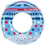 ヒオキ 浮き輪 ドットボーダーウキワ 70cm