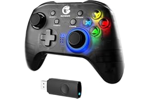 GameSir t4pro pcコントローラー iOS/Android/windows PCに対応 Bluetooth · 2.4GHz · USB接続可能 遅延なし スイッチコントローラー搭載プロコン 二重振動 TURBO連射機能付き バックライト