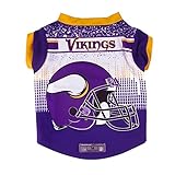 NFL Minnesota VikingsペットパフォーマンスTシャツ、Xsm