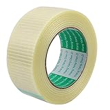uxcell ガラス繊維テープ 断熱 グリッドテープロール ホワイト 48 x 125mm 50m全長