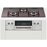 Rinnai RHS71W17G26R-STW-LP クリアショコラ リッセ [ビルトインガスコンロ(プロパン用・左右強火力・75cm)]