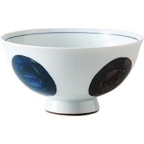 Amazon｜波佐見焼 お茶碗 飯碗 大 錆丸紋 青 日本製 74013｜飯碗