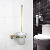1セットレトロトイレスペースアルミブラシホルダーマウントシートガラスカップバスルームハードウェアアクセサリー