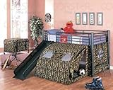 Coaster Kid's GI Child Bunk Bed with Slide and Tent, Twin Size [並行輸入品]